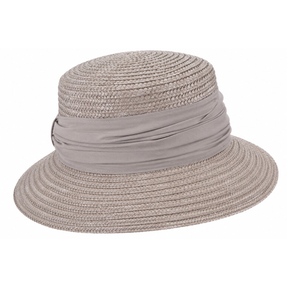 Lilwenn Straw Cloche Hat Taupe - Seeberger