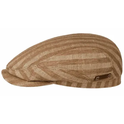 Ligurie Linen & Wool Beige Flat Cap - Stetson Reference: 23687| Chapellerie Traclet