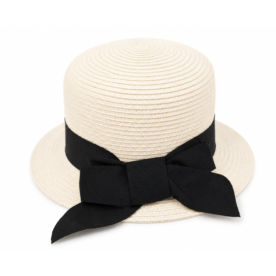 Cap Prato Paper Straw Cream - Marone