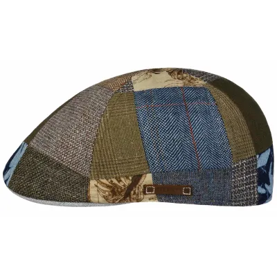 Brindisi Patchwork Linen & Silk Bubble Cap - Stetson ref 23694 Chapellerie Traclet
