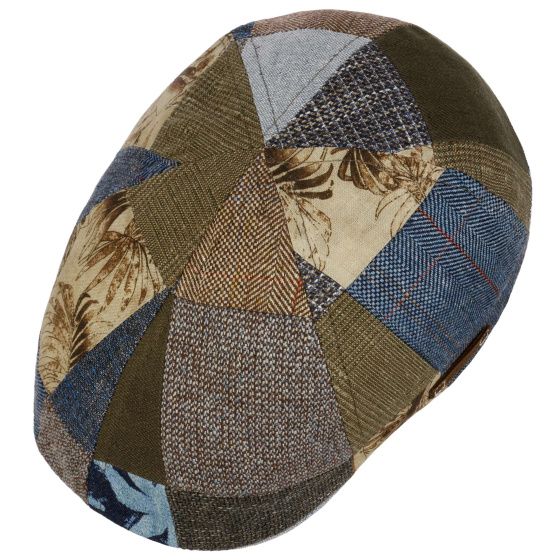 Brindisi Patchwork Linen & Silk Bubble Cap - Stetson