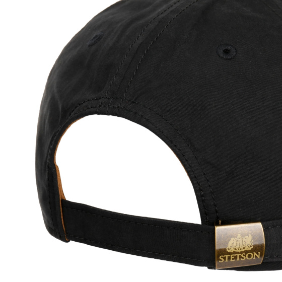 Casquette Baseball Varèse Waxed UPF 40+ Noire - Stetson