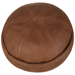 Catane Camel Leather Docker Beanie - Stetson