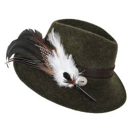Chapeau Traveller Prestigieux Laine Olive - Traclet