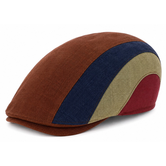 Detroit Striped Linen Flat Cap - Göttmann