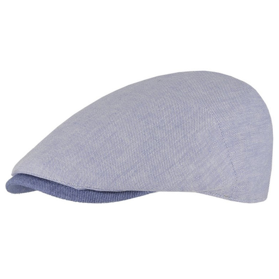 Casquette Plate Evora Bleue Lin & Coton - Traclet