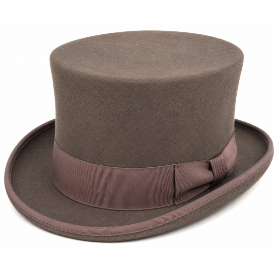 Mauro Brown Felt Top Hat - Traclet