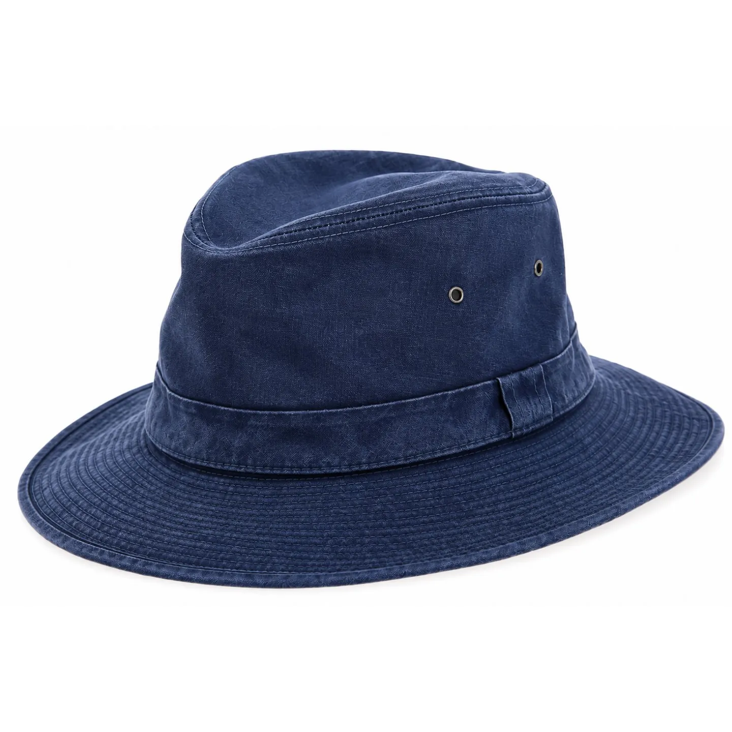 Chapeau Safari Grignan Marine Coton UPF 50+ - Crambes