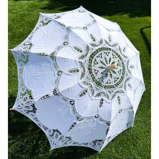 Ombrelle Blanche Lyna Dentelle Coton - Traclet
