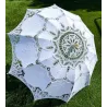Lyna White Cotton Lace Parasol - Traclet Reference : 23728| Chapellerie Traclet