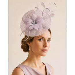 Zita Pearl Grey Ceremony Hat - Traclet