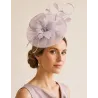 Zita Pearl Grey Ceremony Hat - Traclet Reference: 23733| Chapellerie Traclet