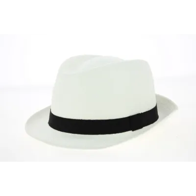 Chapeau Trilby Scapello Paille Papier Blanc- Traclet Reference : 23734| Chapellerie Traclet
