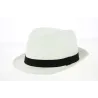 Trilby Hat Scapello White Paper Straw - Traclet Reference: 23734| Chapellerie Traclet