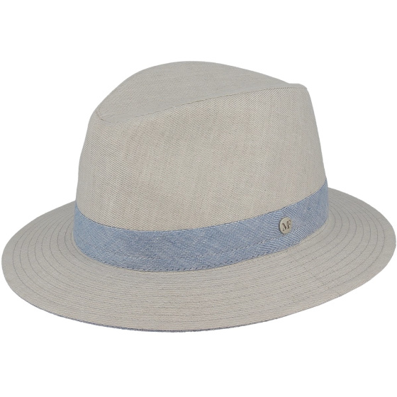 Fedora Hat Aaron Linen Beige UPF 40+ - Flechet