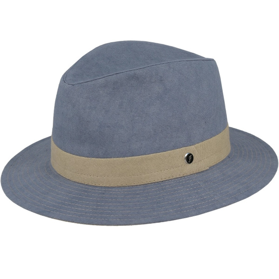 Chapeau Fedora Garibaldi Coton Bleu - Flechet