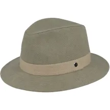 Fedora Hat Garibaldi Cotton Khaki - Flechet Reference: 23739| Chapellerie Traclet