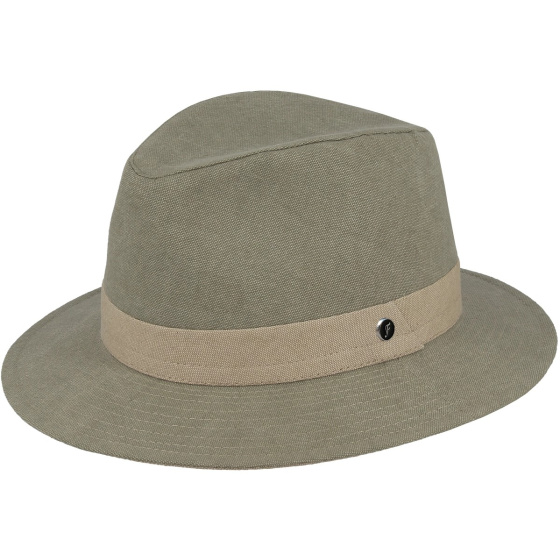 Fedora Hat Garibaldi Cotton Khaki - Flechet