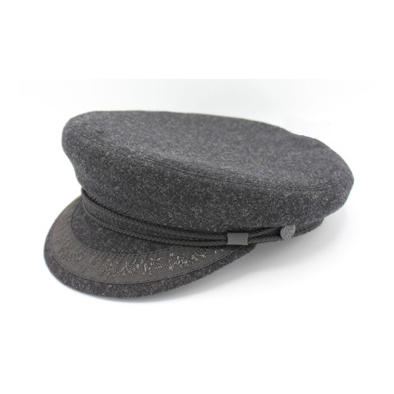 Camaret Anthracite Wool Sailor Cap - Traclet
