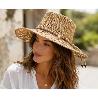 Chapeau Traveller Bohème Perla Raphia - Traclet