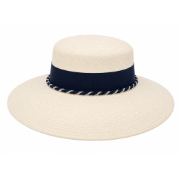 Capeline Cloche Océane Paille Papier Blanche - Traclet