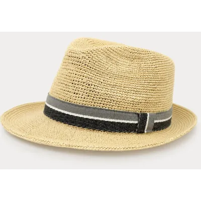 Chapeau Traveller Sandoz Raphia - Traclet  Reference : 23752| Chapellerie Traclet