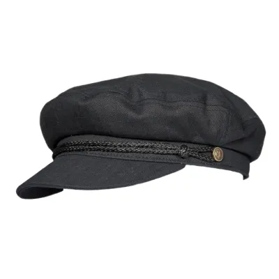 Skipper Black Cotton Nautical Cap - Traclet ref 23754 Traclet hat shop