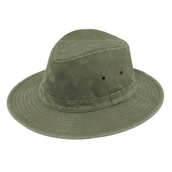 Darwin Safari Hat Washed Olive Cotton UPF 50+ - Traclet