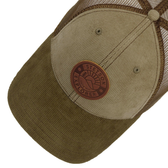 Casquette Baseball Leather Patch Olive - Stetson