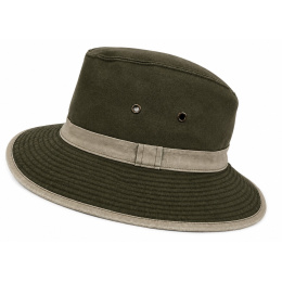 Forez Khaki & Toffee Cotton Safari Hat UPF 50+ - Crambes