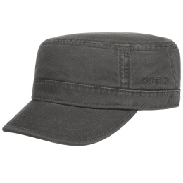Gosper Grey Cotton Military Cap UPF 40+ - Stetson