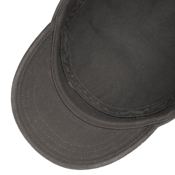 Gosper Grey Cotton Military Cap UPF 40+ - Stetson