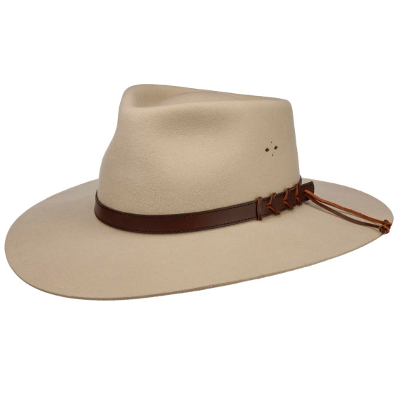 Traveller Big Australian Hat Wool Felt Silverbelly - Statesman