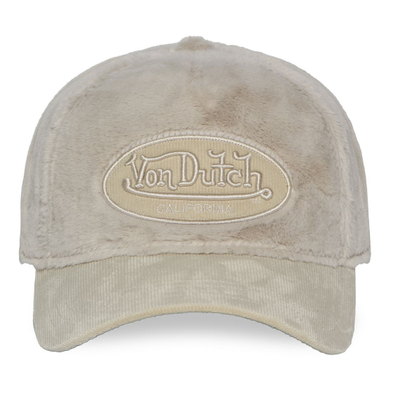Baseball Cap Snow Corduroy Cream - Von Dutch