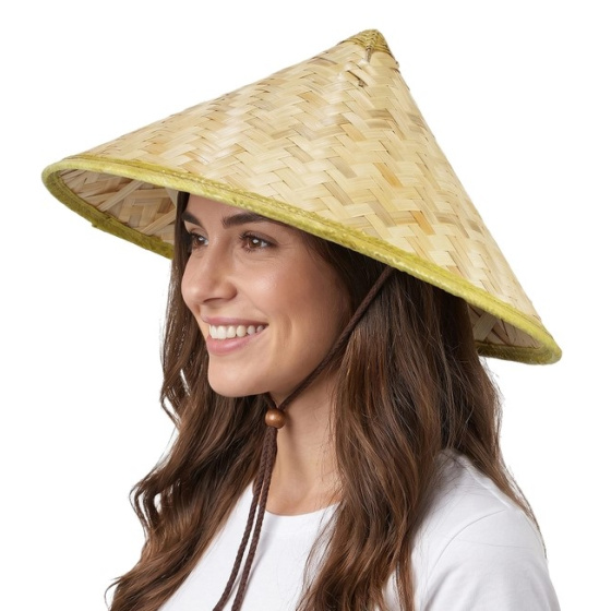 Chapeau Conique Hanoï Paille