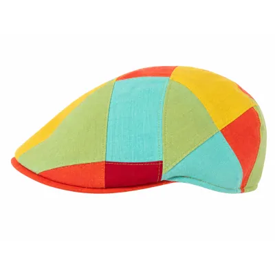 Casquette plates multicolore géométrique