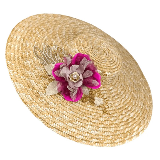 Florida Natural Straw Provencal Hat - Traclet