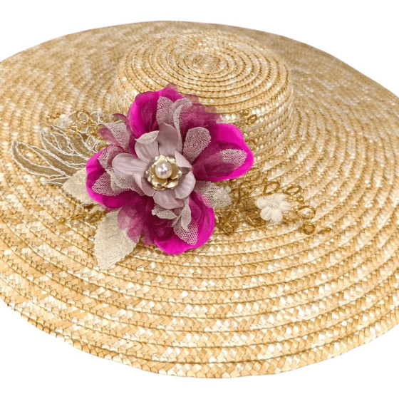 Florida Natural Straw Provencal Hat - Traclet