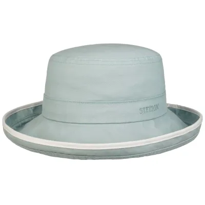 Chapeau Femme Lonoke Bleu Ciel Coton UPF 40+ - Stetson