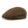Casquette plate cuir maronne