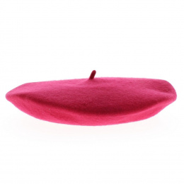 Classic Raspberry Wool Beret - Traclet