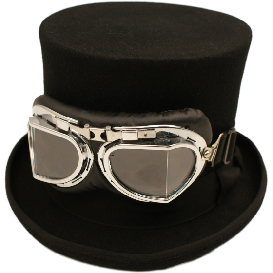 Steampunk Felt Top Hat with Goggles