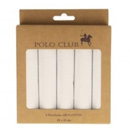 Prestige Gift Box 5 White Handkerchiefs