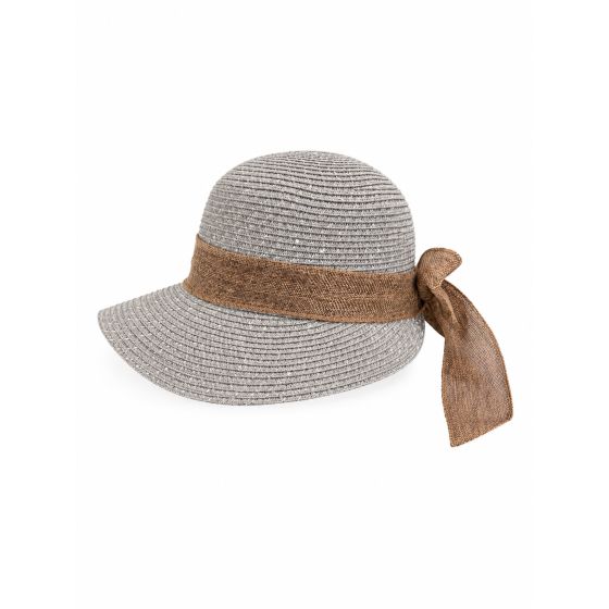 Chapeau soleil femme papier tressé