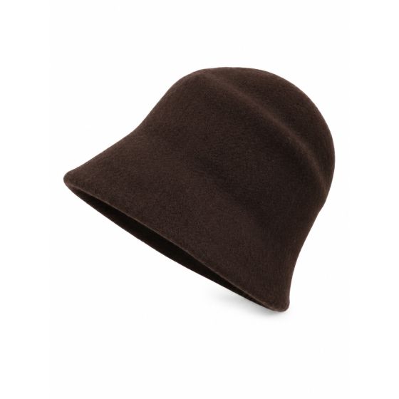Classic felt cloche hat-Espresso