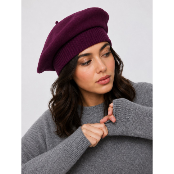 Louvre Plum Beret - Héritage by Laulhère