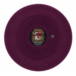 Louvre Beret in Plum - Laulhère