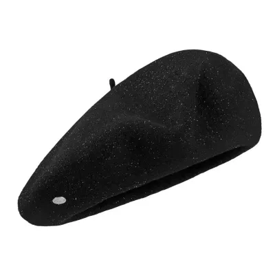 Beret L'Authentique Black Silver Lurex - Héritage by Laulhère Reference: 24120| Chapellerie Traclet