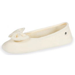 Women's Ballet Flat Slippers with SAGE/CREAM Hearts - Isotoner