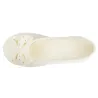Women's Ballet Flat Slippers Rhinestone Bow Ivory - Isotoner - Traclet Boutique Reference: 19046| Chapellerie Traclet